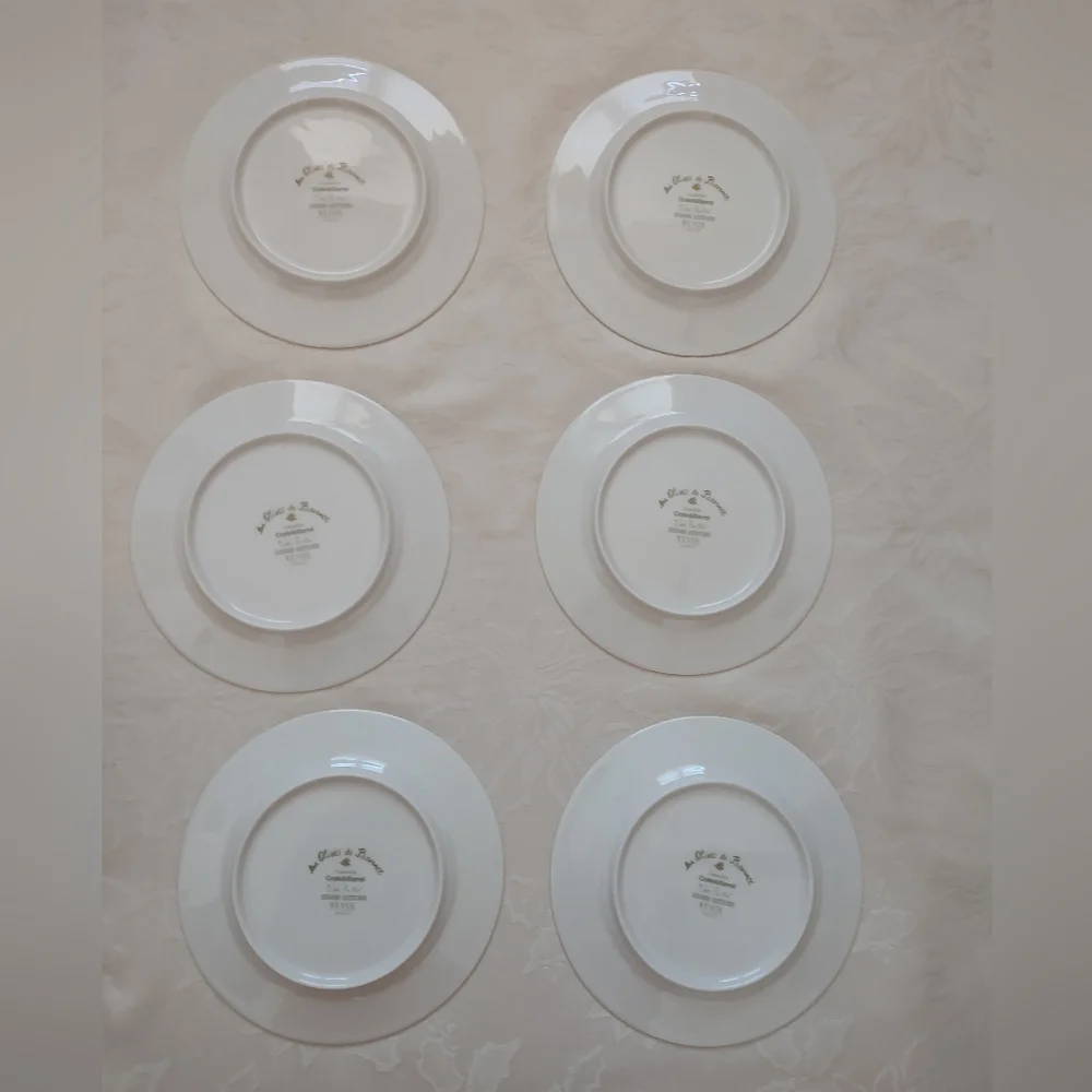 Crate&Barrel Revol Made in France Les Olives de Provence Porcelain 6 Plates